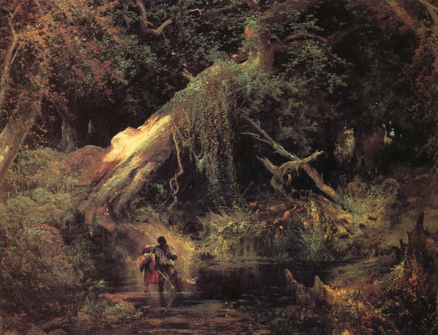 Moran, Thomas Slaves Escaping Through the Swamp